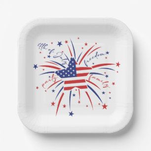 Assiettes En Carton Plaques de papier patriotique