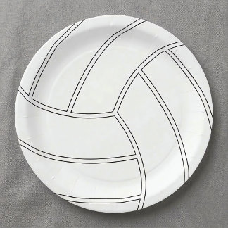 Assiettes En Carton Plaques de papier personnalisables Volleyball