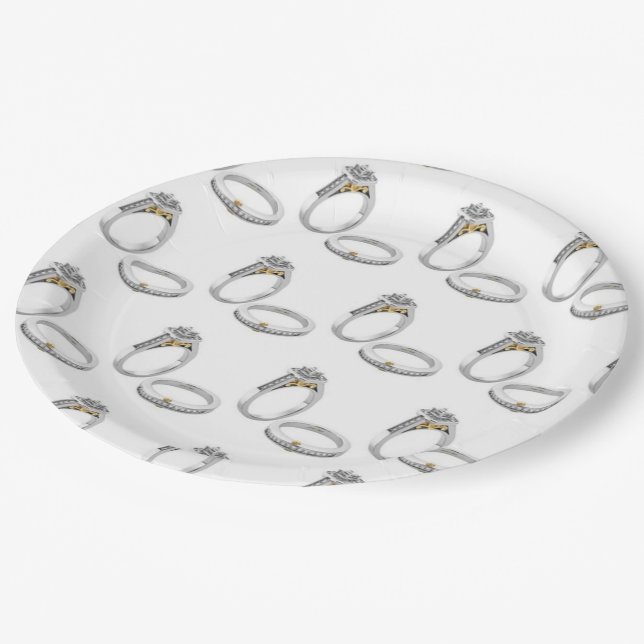 ASSIETTES EN CARTON PLAQUES DE PAPIER PERSONNALISÉES AVEC **ANNEAUX MA (Angle)