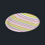 Assiettes En Carton Plaques de papier personnalisées Baby shower Mod M<br><div class="desc">S'harmonisant parfaitement avec la suite de baby showers Mod Mama,  cet amuse-gueule en papier ou en plaque de gâteau présente des rayures vives et joliment colorées pour donner à la décoration moderne de la douche de votre bébé un look cohésif sans être trop matchy.</div>