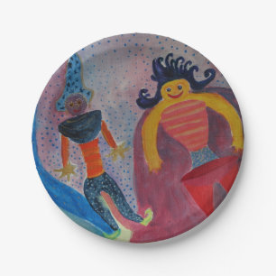 Assiettes En Carton Plaques de papier personnalisées d'art lunaire 7 p