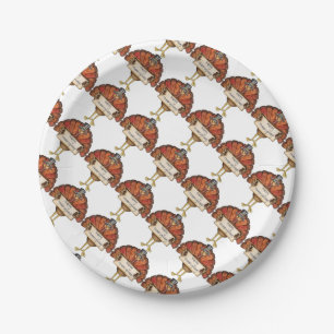 Assiettes En Carton Plaques de papier personnalisées Thanksgiving/Turq