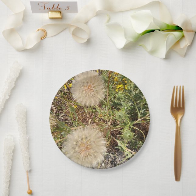 Assiettes En Carton Plaques de papier photo Dandelion (Mariage)