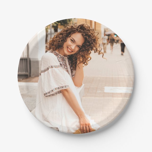 Assiettes En Carton Plaques de papier photo personnalisées (Devant)