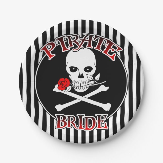 Assiettes En Carton Plaques de papier Pirate Bride (Devant)