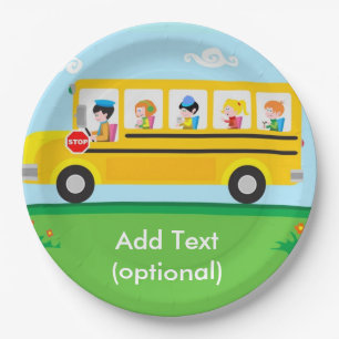 Assiettes En Carton Plaques de papier pour autobus scolaires