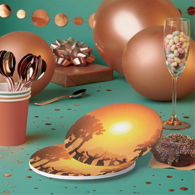 Assiettes En Carton Plaques de papier pour la fête d'été (Créateur téléchargé)