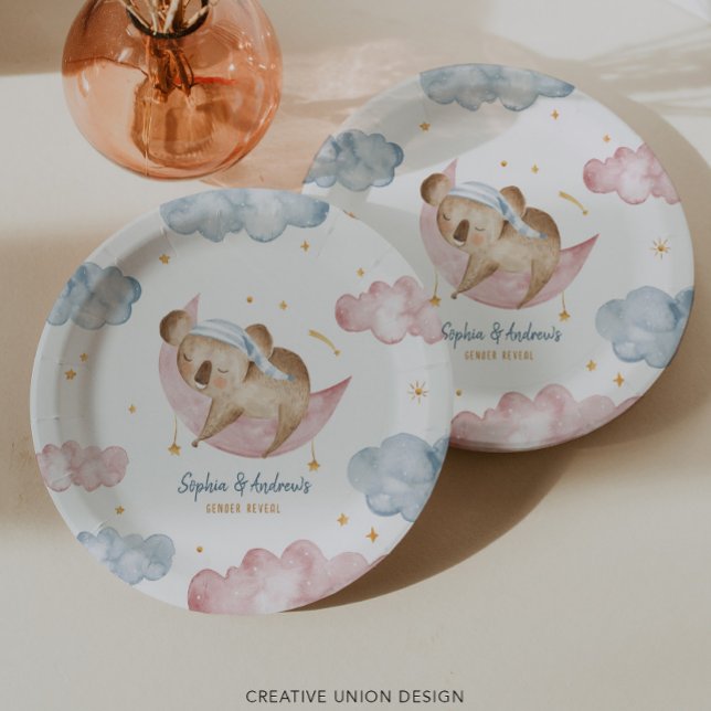 Assiettes En Carton Plaques de papier pour révélation de genre Twinkle (Créateur téléchargé)