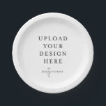 Assiettes En Carton Plaques de papier rond de 7 po (série de 8)<br><div class="desc">Customisez votre design dans Templett. Une fois la modification terminée,  téléchargez votre fichier dans un format JPG (n'oubliez pas d'activer l'option de fond perdu). Téléchargez votre design ici en cliquant sur le bouton bleu "Personnaliser".</div>