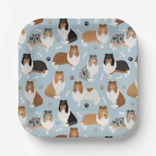 Assiettes En Carton Plaques de papier rond et poches de collie