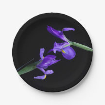 Plaques de papier rond Iris doubles