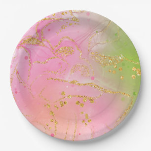 Assiettes En Carton Plaques de papier rond tendance pour les célébrati