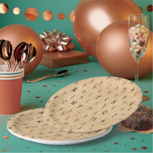 Assiettes En Carton Plaques de papier Runes