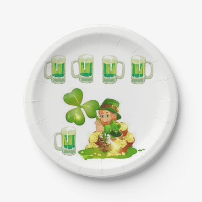 Assiettes En Carton Plaques de papier Saint Patrick's Day (Devant)
