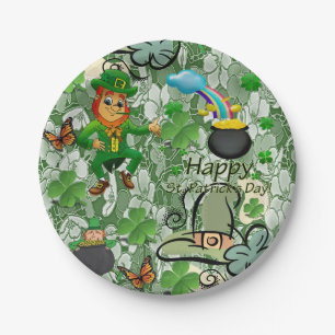 Assiettes En Carton Plaques de papier Saint Patrick's Day