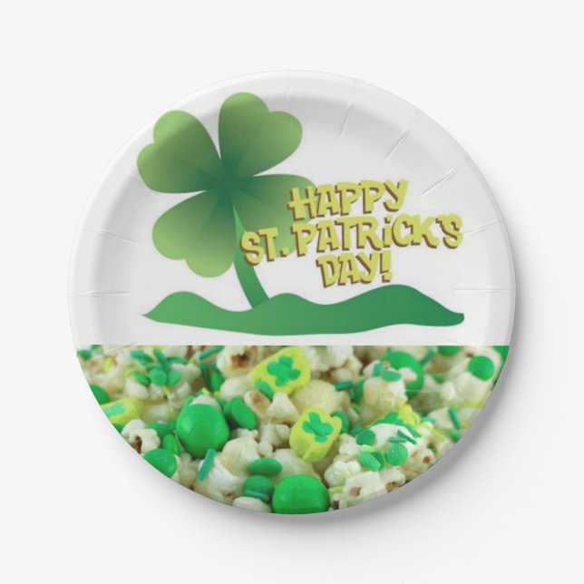 Assiettes En Carton Plaques de papier Saint Patrick's Day (Devant)