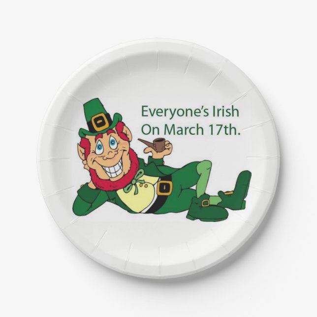 Assiettes En Carton Plaques de papier Saint Patrick's Day (Devant)