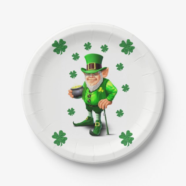 Assiettes En Carton Plaques de papier Saint Patrick's Day (Devant)
