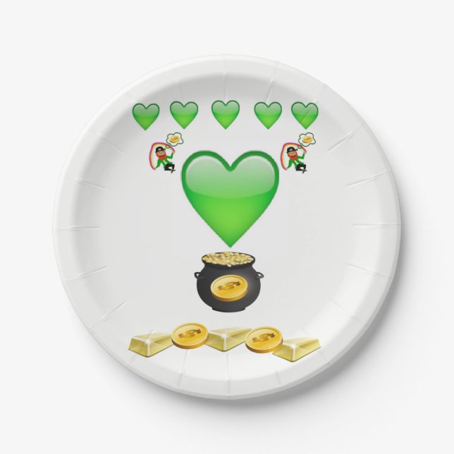 Assiettes En Carton Plaques de papier Saint Patrick's Day (Devant)