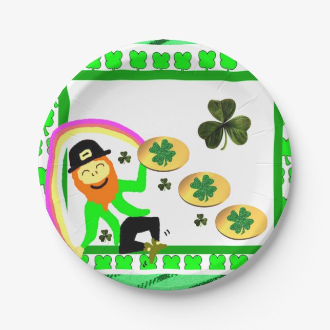 Assiettes En Carton Plaques de papier Saint Patrick's Day (Devant)