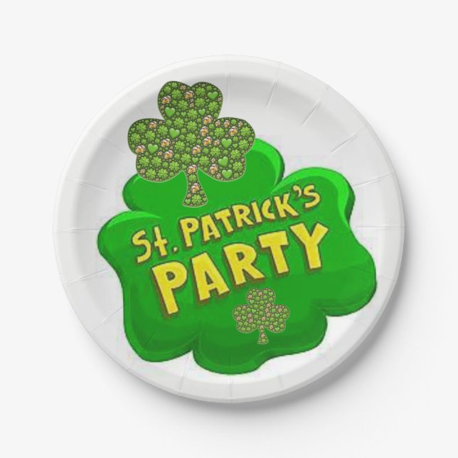 Assiettes En Carton Plaques de papier Saint Patrick's Day (Devant)
