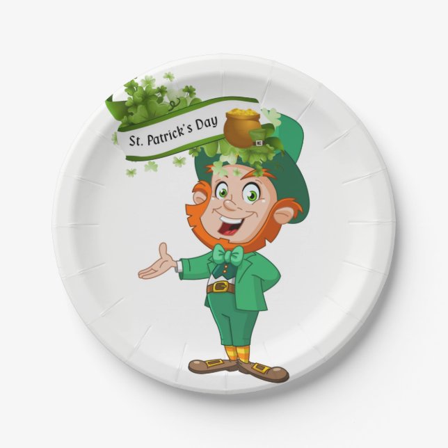 Assiettes En Carton Plaques de papier Saint Patrick's Day (Devant)
