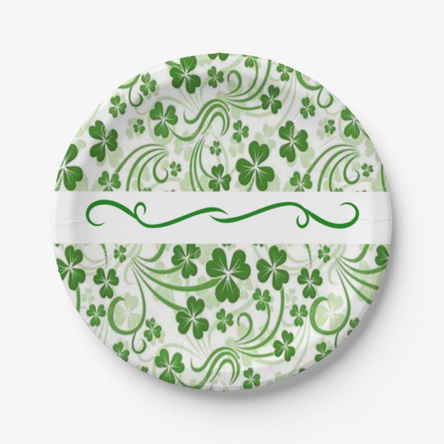 Assiettes En Carton Plaques de papier Saint Patrick's Day (Devant)