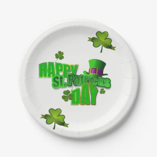 Assiettes En Carton Plaques de papier Saint Patrick's Day