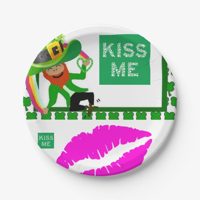 Assiettes En Carton Plaques de papier Saint Patrick's Day (Devant)