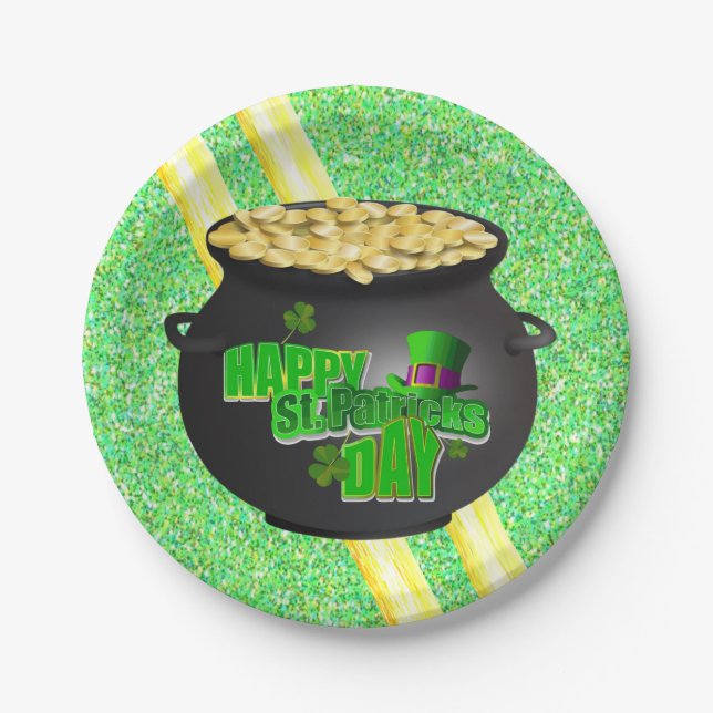 Assiettes En Carton Plaques de papier Saint Patrick's Day (Devant)