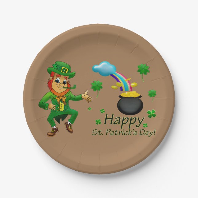 Assiettes En Carton Plaques de papier Saint Patrick's Day (Devant)