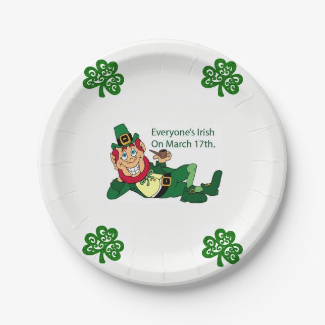 Assiettes En Carton Plaques de papier Saint Patrick's Day (Devant)