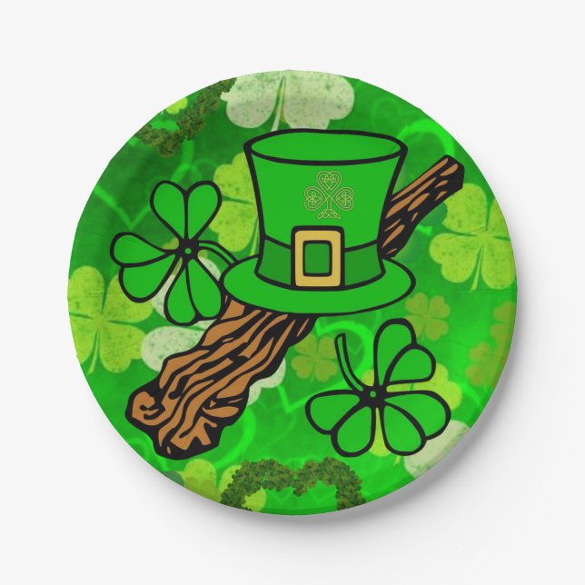 Assiettes En Carton Plaques de papier Saint Patrick's Day (Devant)