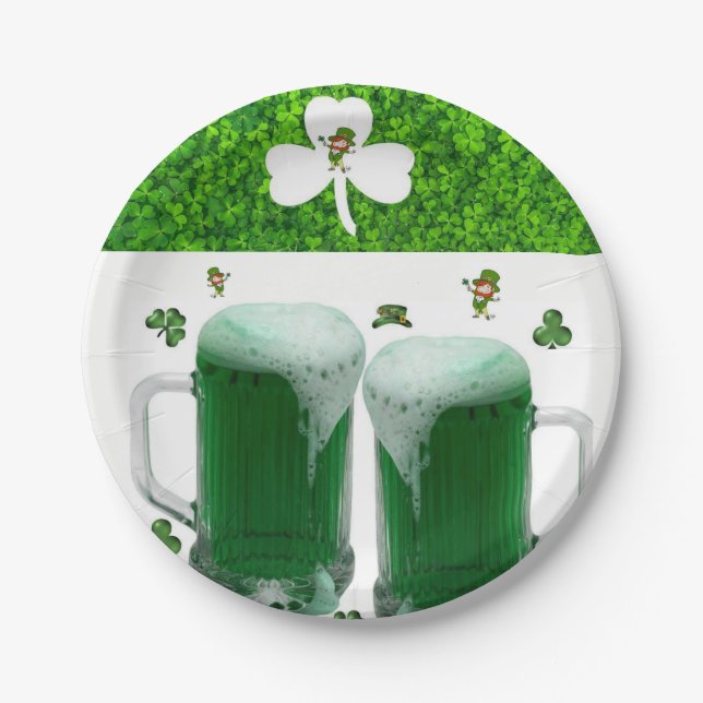 Assiettes En Carton Plaques de papier Saint Patrick's Day (Devant)