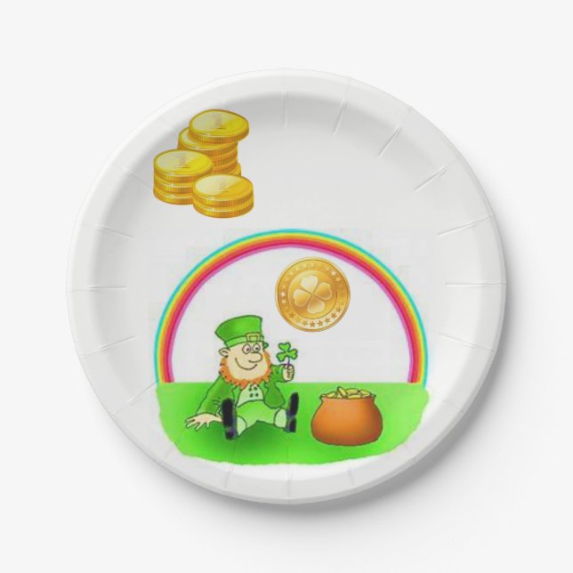 Assiettes En Carton Plaques de papier Saint Patrick's Day (Devant)
