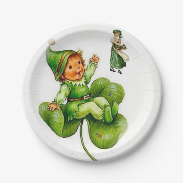 Assiettes En Carton Plaques de papier Saint Patrick's Day (Devant)