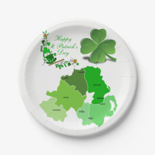 Assiettes En Carton Plaques de papier Saint Patrick's Day