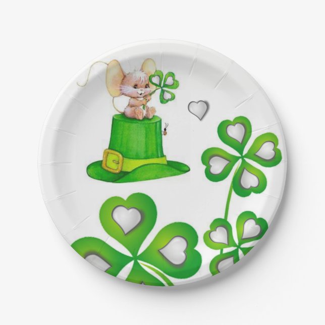 Assiettes En Carton Plaques de papier Saint Patrick's Day (Devant)