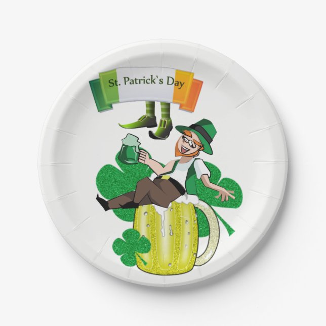 Assiettes En Carton Plaques de papier Saint Patrick's Day (Devant)