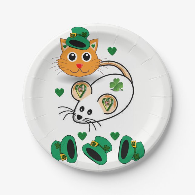 Assiettes En Carton Plaques de papier Saint Patrick's Day (Devant)