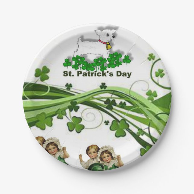 Assiettes En Carton Plaques de papier Saint Patrick's Day (Devant)