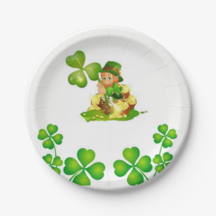 Assiettes En Carton Plaques de papier Saint Patrick's Day