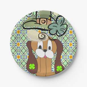 Assiettes En Carton Plaques de papier Saint Patrick's Day Chien