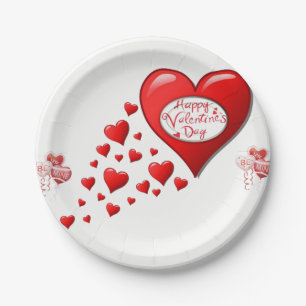 Assiettes En Carton Plaques de papier Saint-Valentin