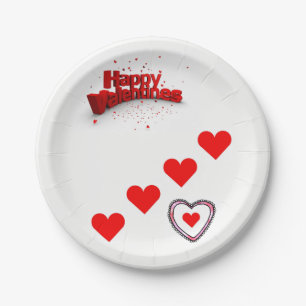 Assiettes En Carton Plaques de papier Saint-Valentin
