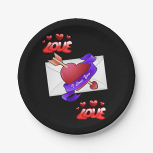 Assiettes En Carton Plaques de papier Saint-Valentin