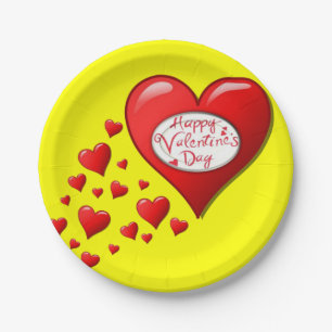 Assiettes En Carton Plaques de papier Saint-Valentin
