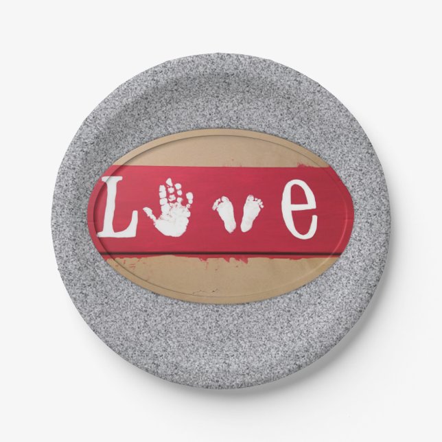 Assiettes En Carton Plaques de papier Saint-Valentin (Devant)