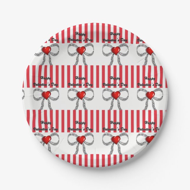 Assiettes En Carton Plaques de papier Saint-Valentin (Devant)