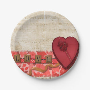 Assiettes En Carton Plaques de papier Saint-Valentin